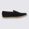 TOD'S TOD'S NAVY SUEDE SLIP ON SNEAKERS