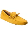 Tod's Gommino Driving Shoes In Suede In Yellow