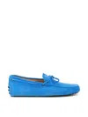 Tod's New Laccetto Gommini Driving Shoes Loafers In Blue