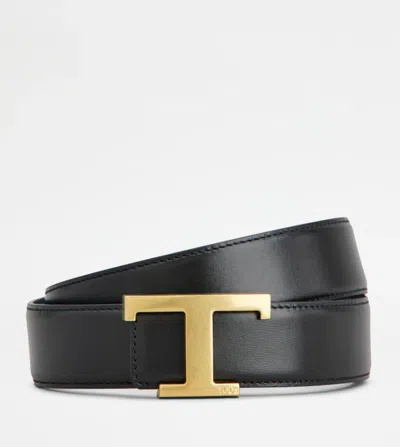 Tod's New T Belt In Black