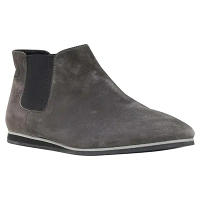 Tod's No Code Suede Elastic Round Toe Ankle Bootie In Gray