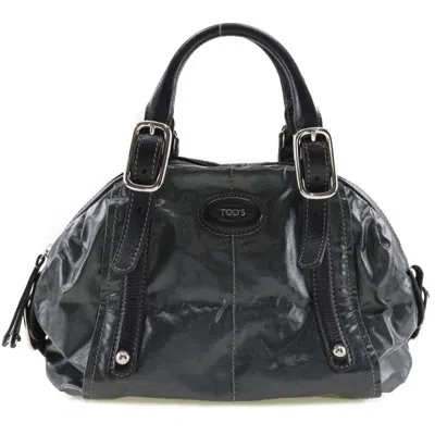 Pre-owned Tod's Nylon Leather Handbag () In Green