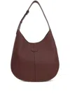 Tod's Small Dbs Hobo Leather Bag In Brown