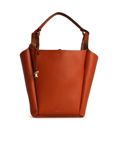 Tod's Orange Leather Bag