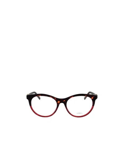 Tod's Oval Frame Glasses In Black