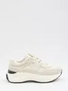 Tod's Low Top Leather Sneakers With Contrast Sole In Multi