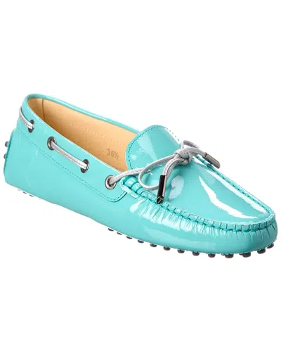 Tod's Patent Loafer In Blue