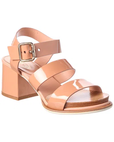 Tod's Patent Sandal In Pink