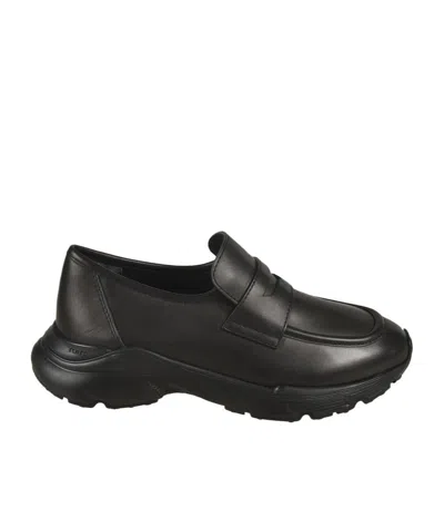 Tod's Penny Bar Sporty Loafers In Black