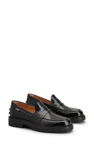 Tod's Penny Loafer In Nero