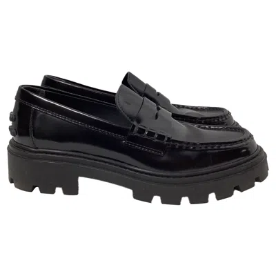 Tod's Penny Loafers In Black Leather