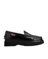 Tod's Penny-slot Round Toe Loafers In Black