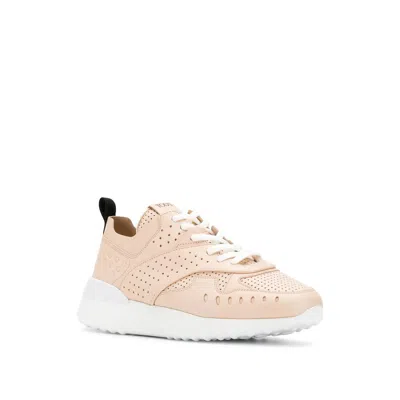 Tod's Perforated Sneakers In Neutral