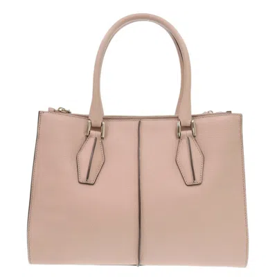 Pre-owned Tod's Pink Leather Handbag Tote Bag ()