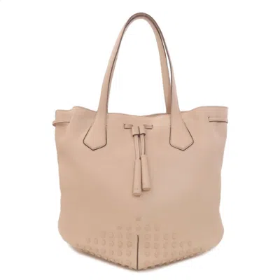 Pre-owned Tod's Pink Leather Tote Bag ()