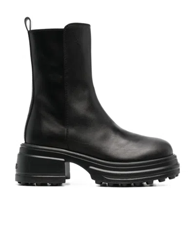 Tod's Platform Ankle Boots In Black