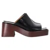 Tod's Platform Mules In Black Leather In Black