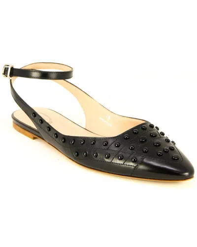 Tod's Pointed-toe Leather Ballet Flat In Black