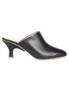 Tod's Pointed Toe Leather Mules With Curved Heel In Black