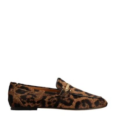 TOD'S TOD'S PONY EFFECT PRINTED LOAFERS