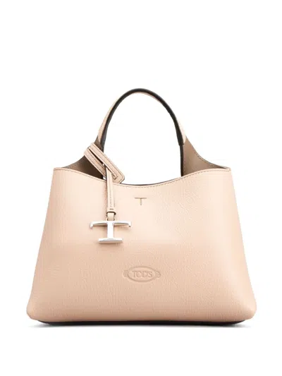 Tod's Micro Leather Crossbody Bag In Neutrals
