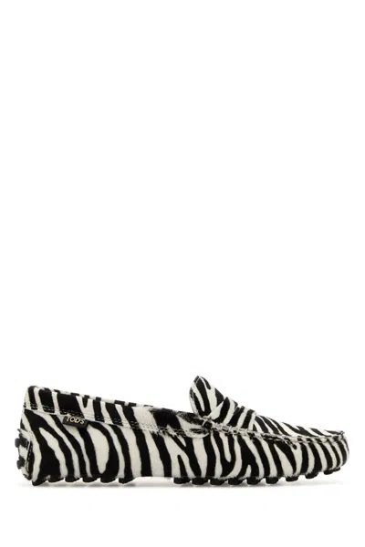 Tod's Printed Calf Hair Loafers