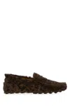 Tod's Textured Calfskin Leather Moccasins With Leopard Print In White