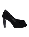 Tod's Pumps With Rubber Pebbles In Black Suede In Black