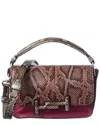 Tod's Python Shoulder Bag In Red