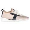 Tod's Quilted Lace-up Sneakers In Blush Pink Leather In Pink