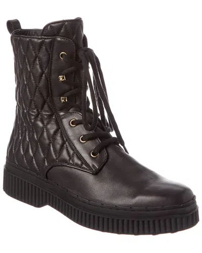 Tod's Quilted Leather Boot In Black