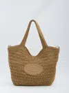 Tod's Raffia And Leather Medium Shopping Bag In Brown
