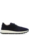 Tod's Red Dot Sneakers In Pashmy Suede Shoes In Blue