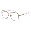 Tod's Red Metal Glasses (frames) In Gold