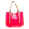 TOD'S TOD'S RED/BEIGE PVC AND LEATHER TOTE