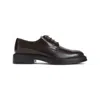 Tod's Refined Brown Leather Lace-up Shoes In Black