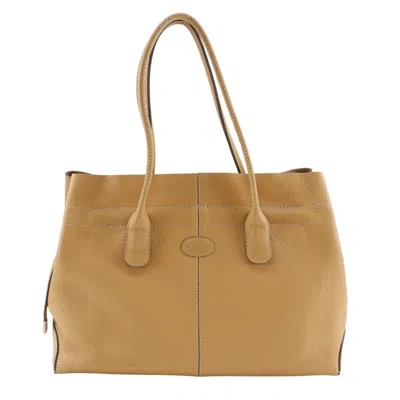 Tod's Restyled D-bag Calf Tote Bag In Sand