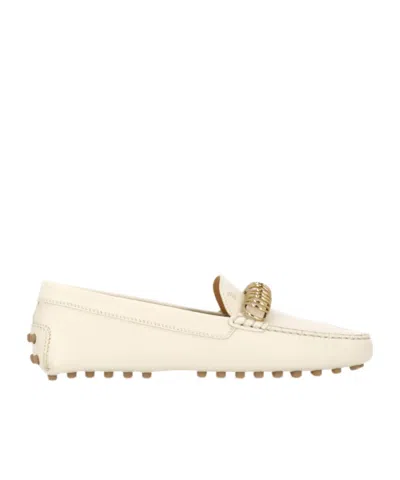 Tod's Gommino Loafes In White