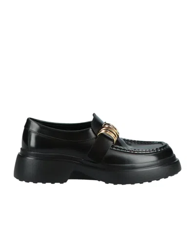 Tod's Buckle Loafers In Black