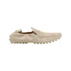 Tod's Gommino Curled Suede Loafers Shoes In Neutrals