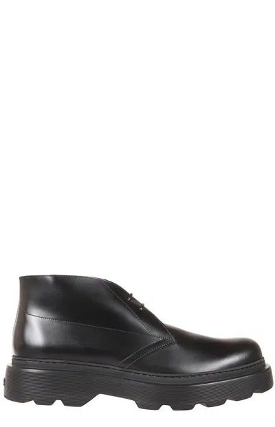 Tod's Leather Lace-up In Black