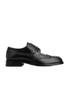 Tod's Classic Leather Brogue Shoes With Polished Finish In Animal Print