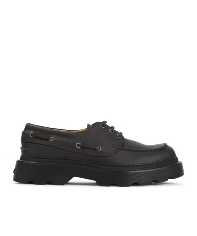 TOD'S TOD'S ROUND TOE LACE-UP SHOES