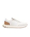 Tod's Low-top Suede And Leather Sneakers In White
