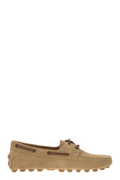 TOD'S TOD'S RUBBER BUBBLE SUEDE BOAT