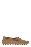 Tod's Rubber Bubble Suede Boat In Beige