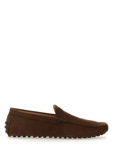 Tod's Rubberized Moccasin In Brown