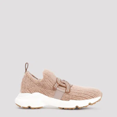 Tod's Knit Low-top Sneakers In Beige