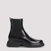 Tod's Black Leather Ankle Boots With Elastic Panels In Black