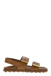 Tod's Women's Sandal With Two Leather Straps In Brown
